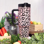 Leopard Print / Cheetah Print Tumbler Pink to Black 40oz 