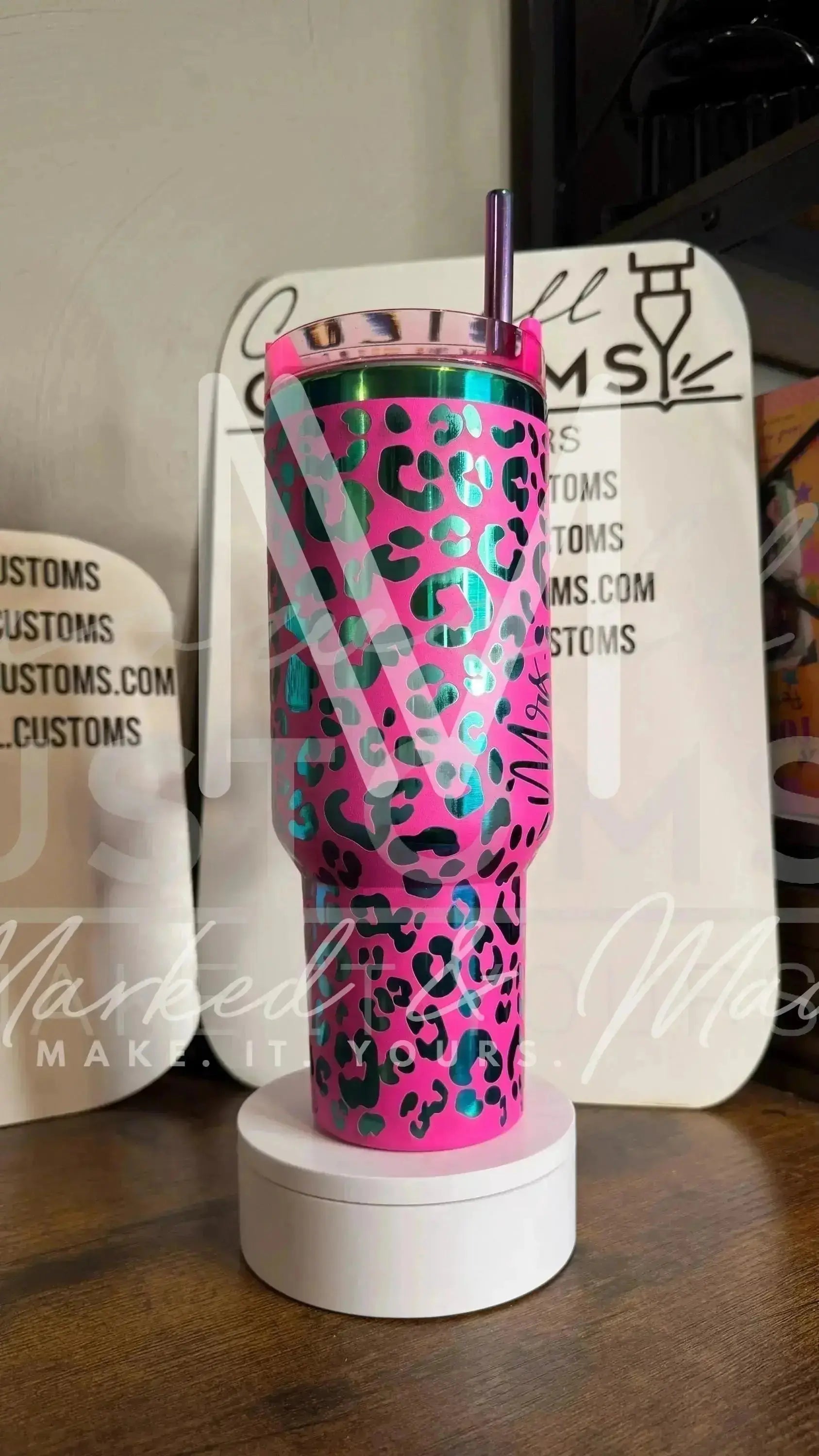 Leopard Print (Cheetah) Pattern Quencher Tumbler (30oz, 40oz, + Stanleys) 