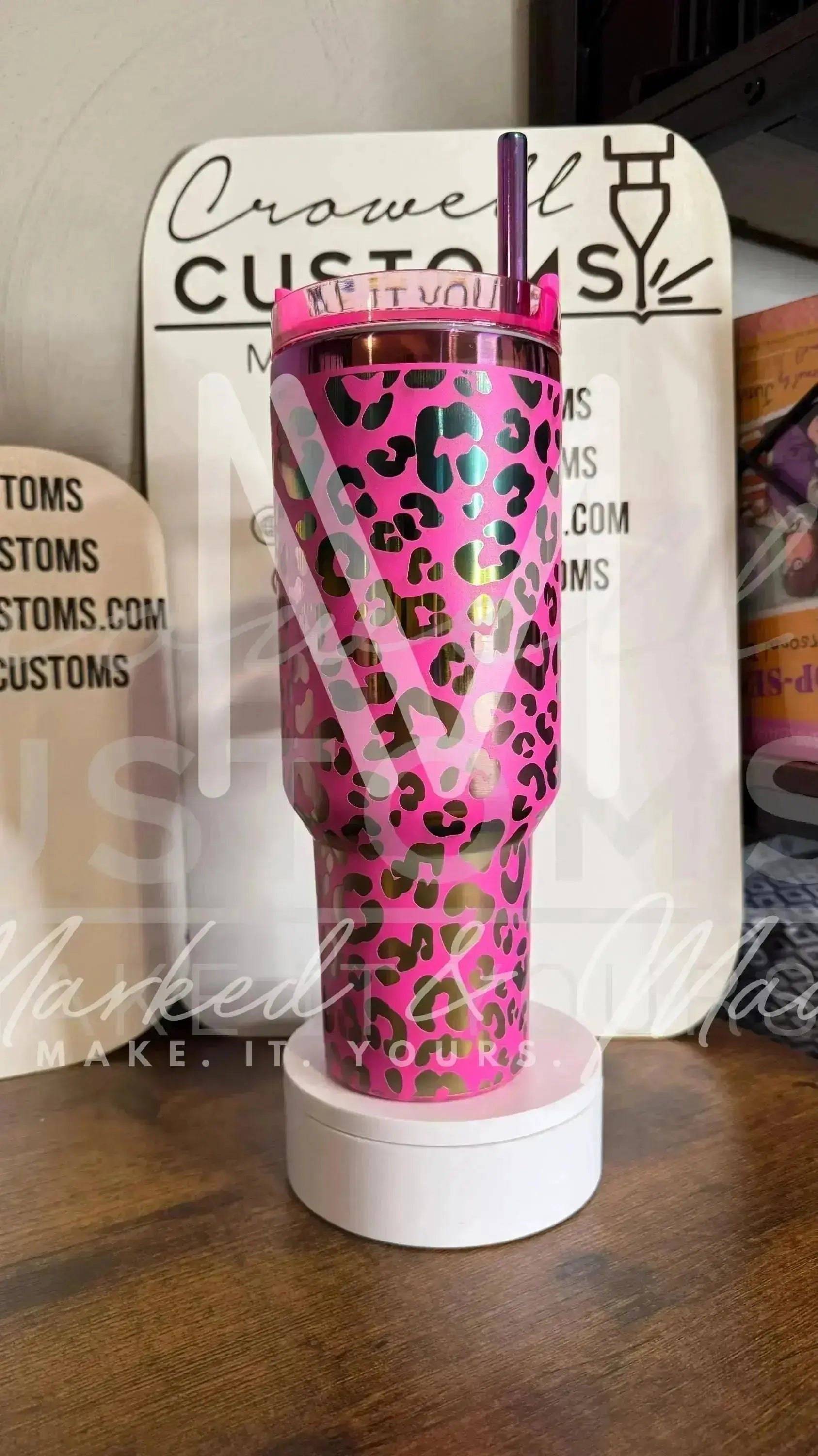 Leopard Print (Cheetah) Pattern Quencher Tumbler (30oz, 40oz, + Stanleys)