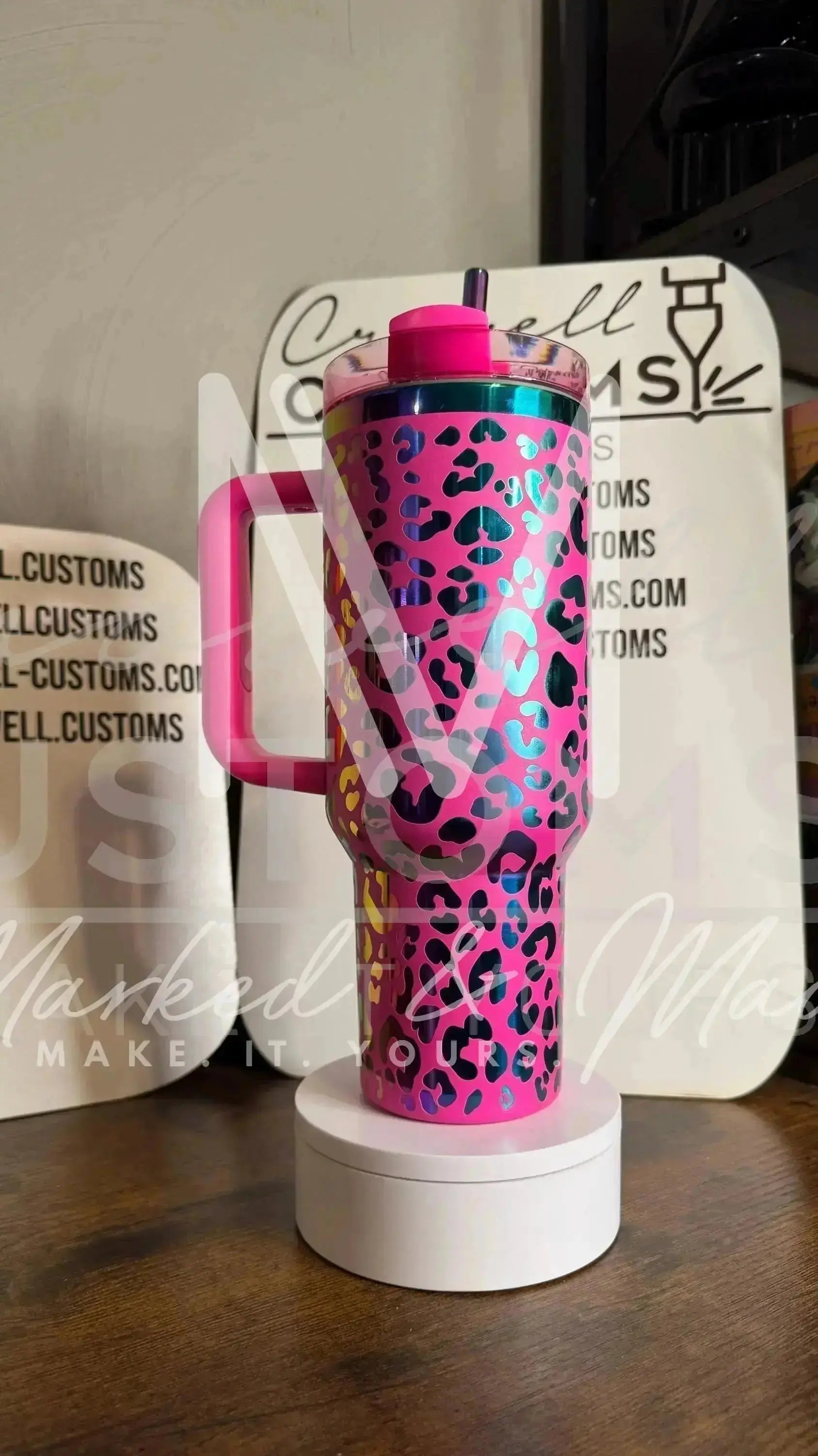 Leopard Print (Cheetah) Pattern Quencher Tumbler (30oz, 40oz, + Stanleys)