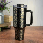 Leopard Tumbler Midnight Glitz to Black 40 oz tumbler 