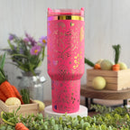 Lisa Frank Engraved Hot Pink Rainbow 40oz Tumbler 