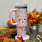 Lisa Frank Engraved Light Purple to Rainbow 40oz Tumbler 