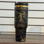 Lord of the Rings Tumbler Black to Gold 40oz 