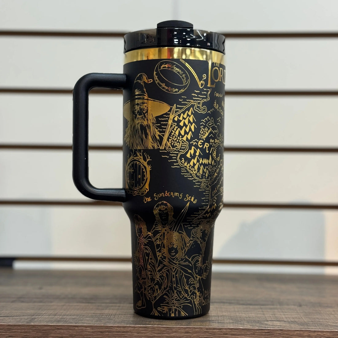 Lord of the Rings Tumbler Black to Gold 40oz 