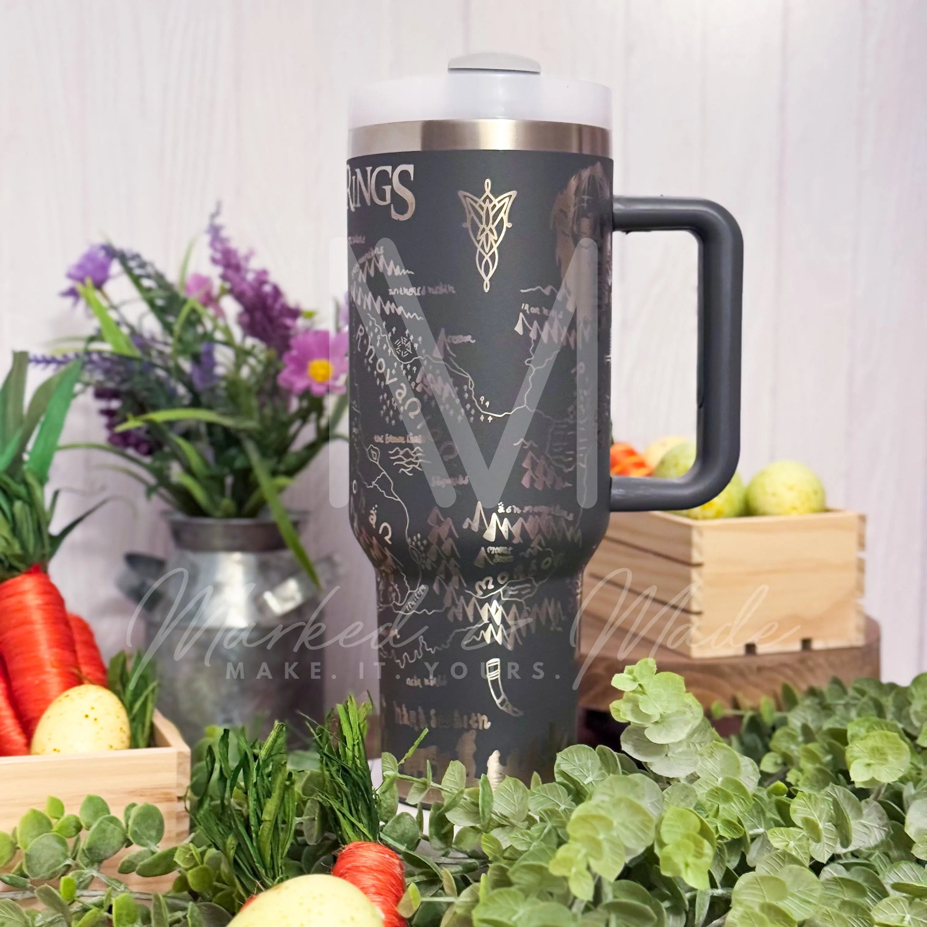 Lord of the Rings Tumbler Dark Grey Stainless 40oz 