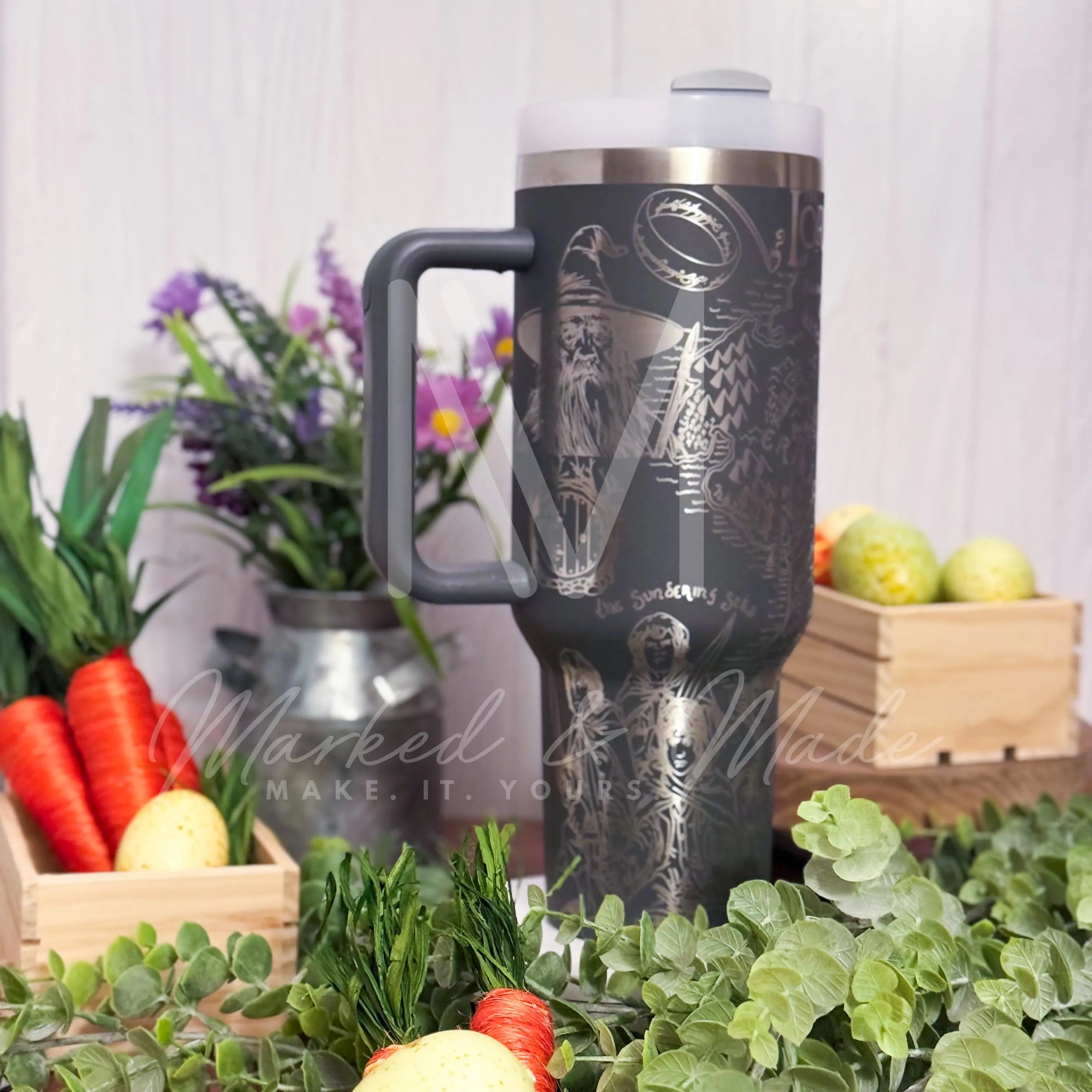 Lord of the Rings Tumbler Dark Grey Stainless 40oz 