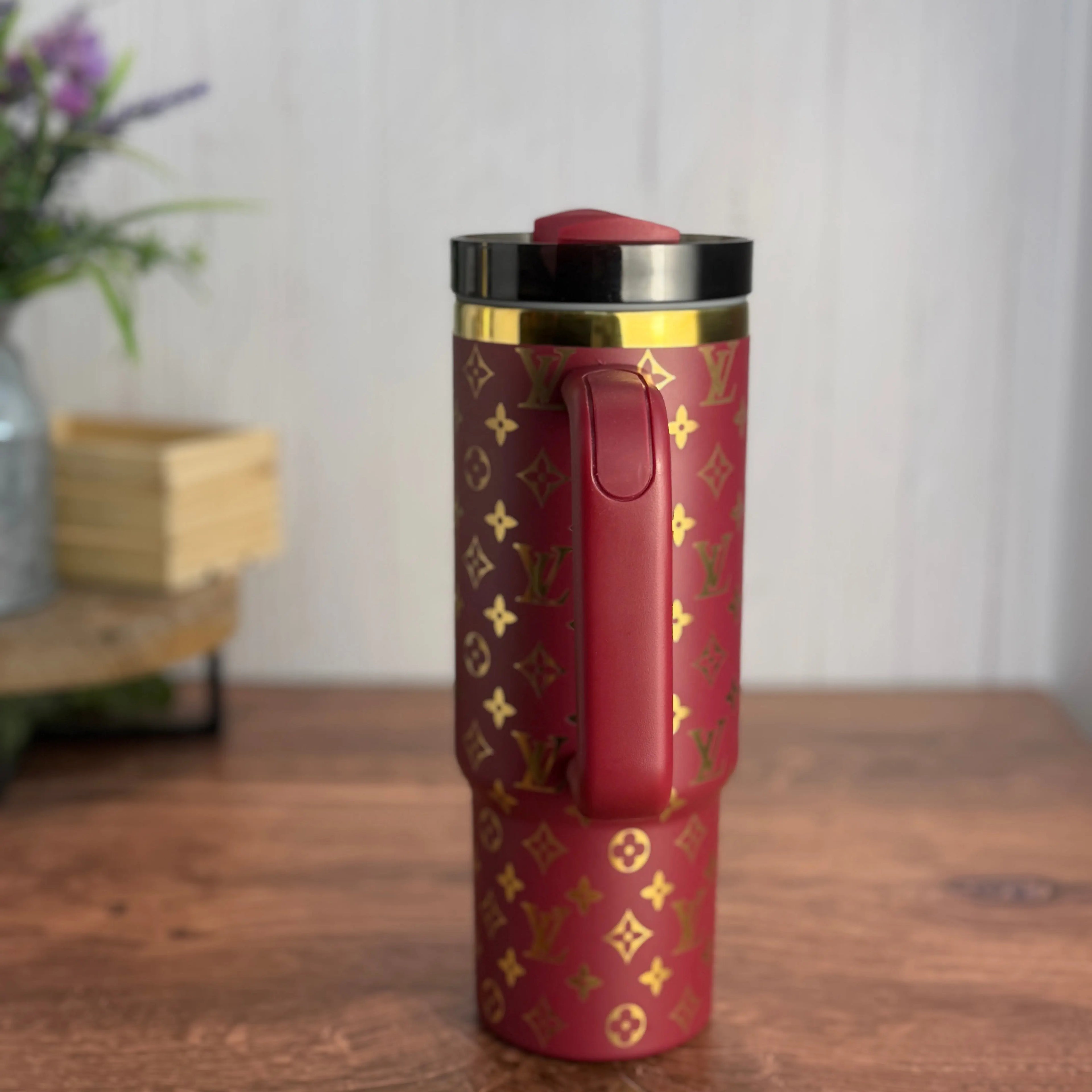 Louis Vuitton Tumbler Red to Gold 30oz 