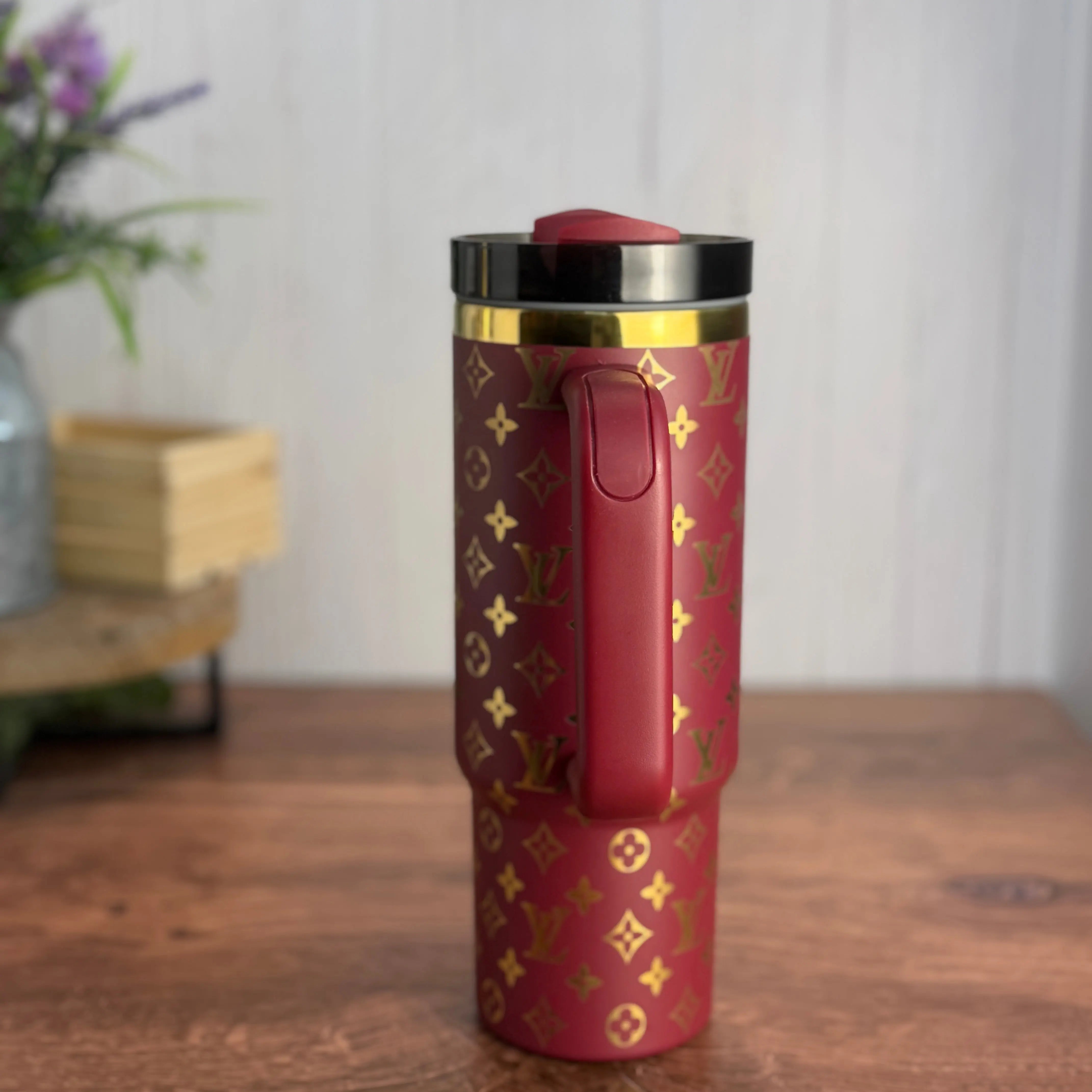 Louis Vuitton Tumbler Red to Gold 30oz 