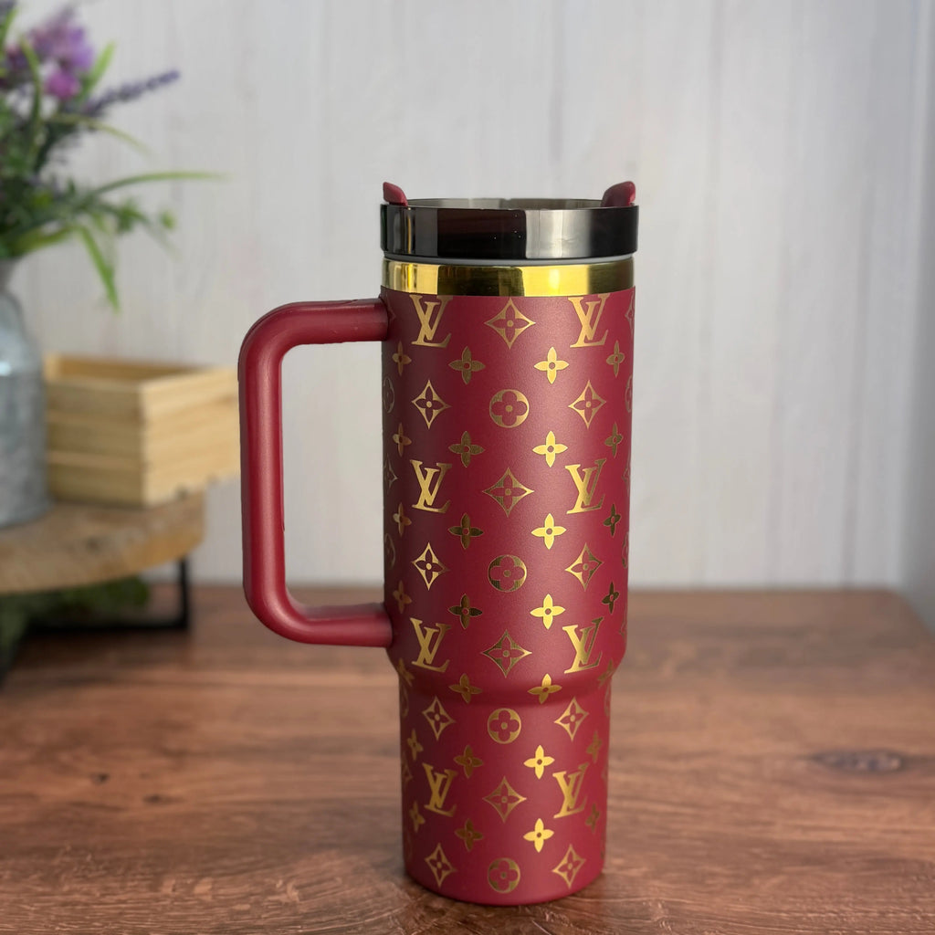 Louis Vuitton Tumbler Red to Gold 30oz 