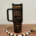 Luke Combs Black to Copper Engraved Tumbler 40oz 