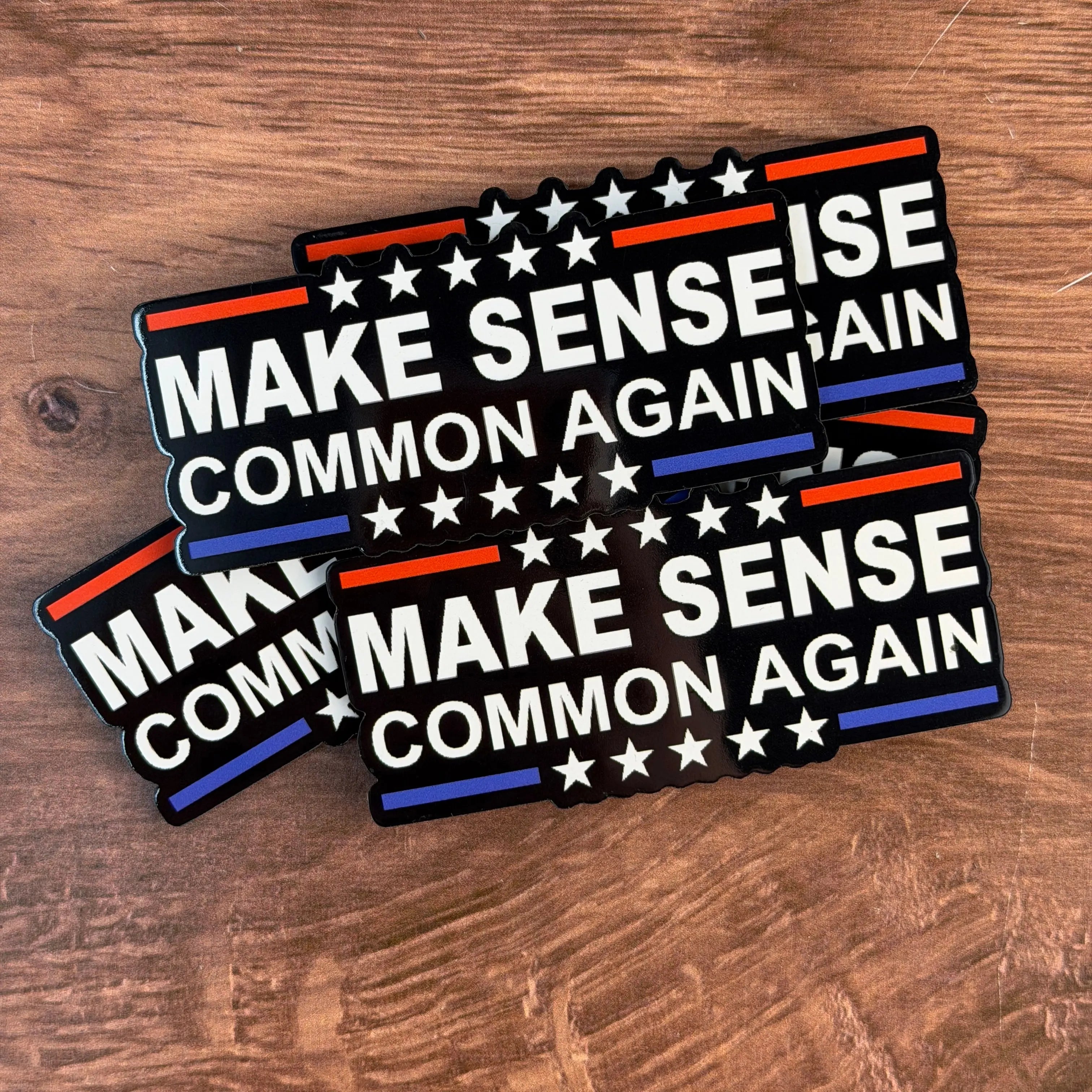 Make Sense Common Again - Patriotic | UV Printed Leather Hat Patch (Copy) 