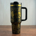 Mama. Mommy, Mom, Bruh Mother's 40oz Tumbler Black to Gold 