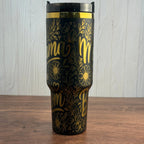 Mama. Mommy, Mom, Bruh Mother's 40oz Tumbler Black to Gold 
