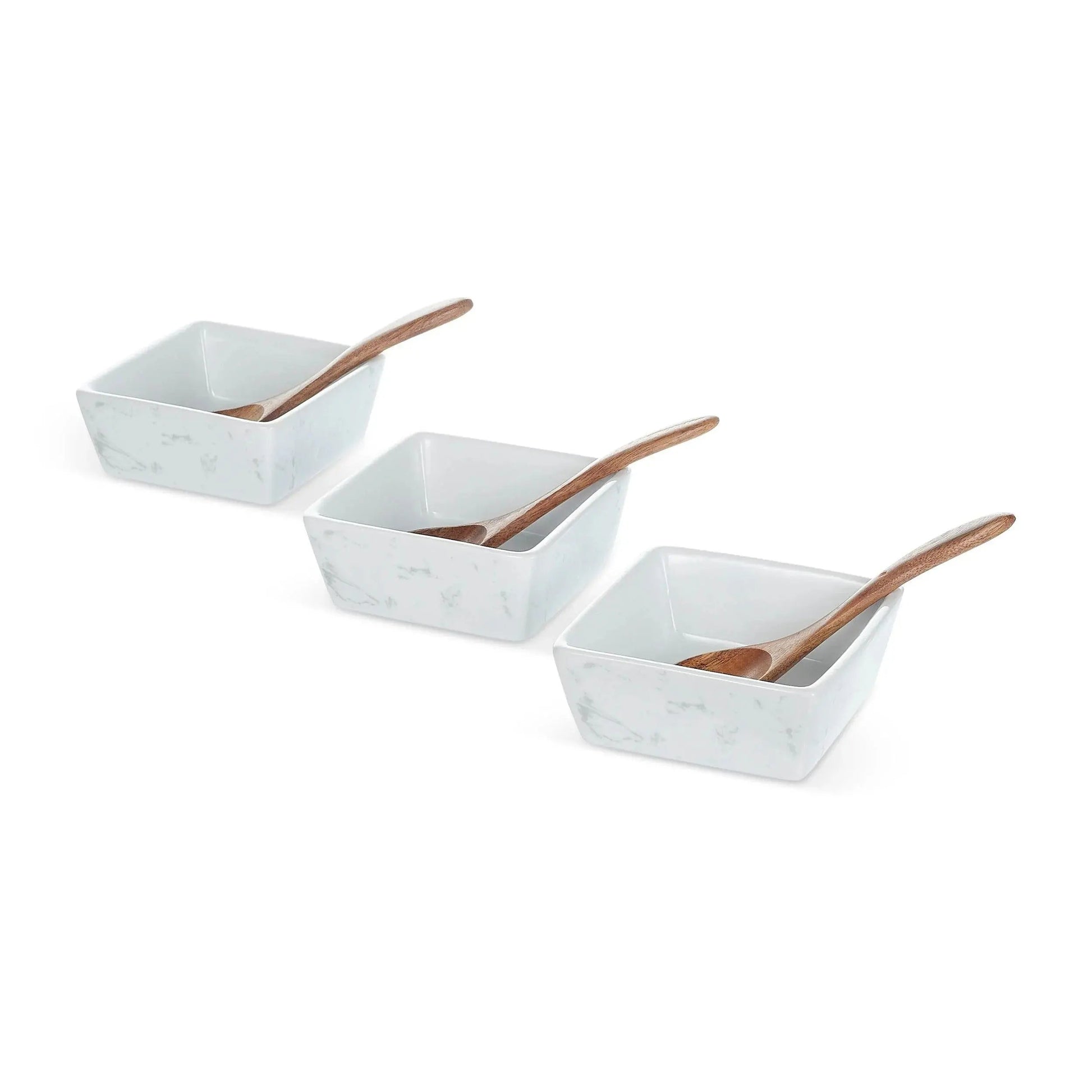 Marble & Acacia Charcuterie Cutting Board – 11 Piece Set 
