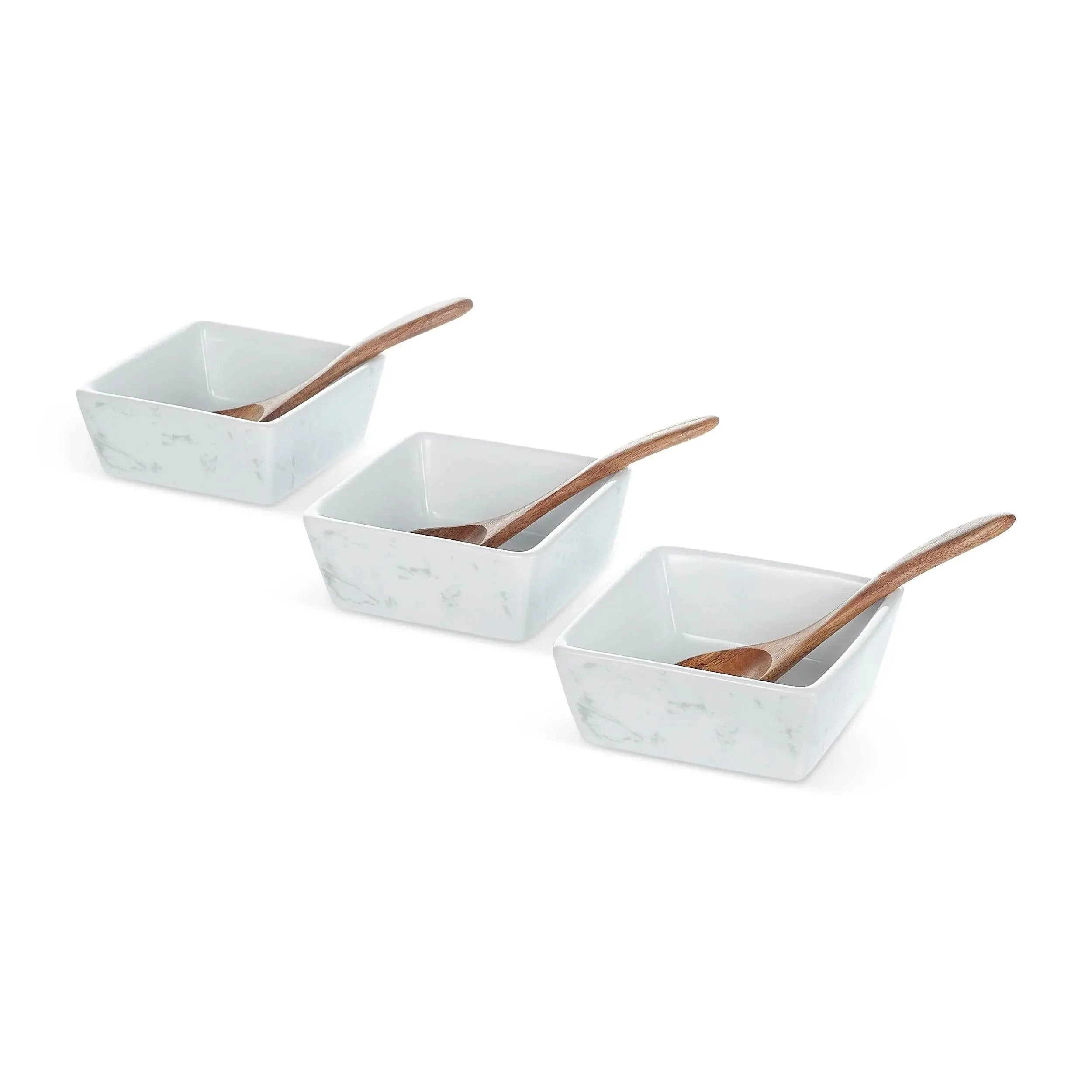 Marble & Acacia Charcuterie Cutting Board – 11 Piece Set 