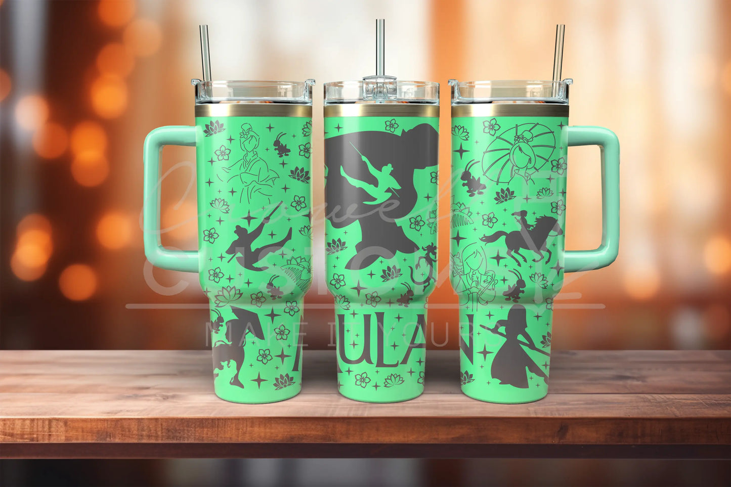 Mulan 40 oz Tumbler Wrap Design! Digital SVG for Laser - Fits 30, 40 oz Tumblers Digital Download 