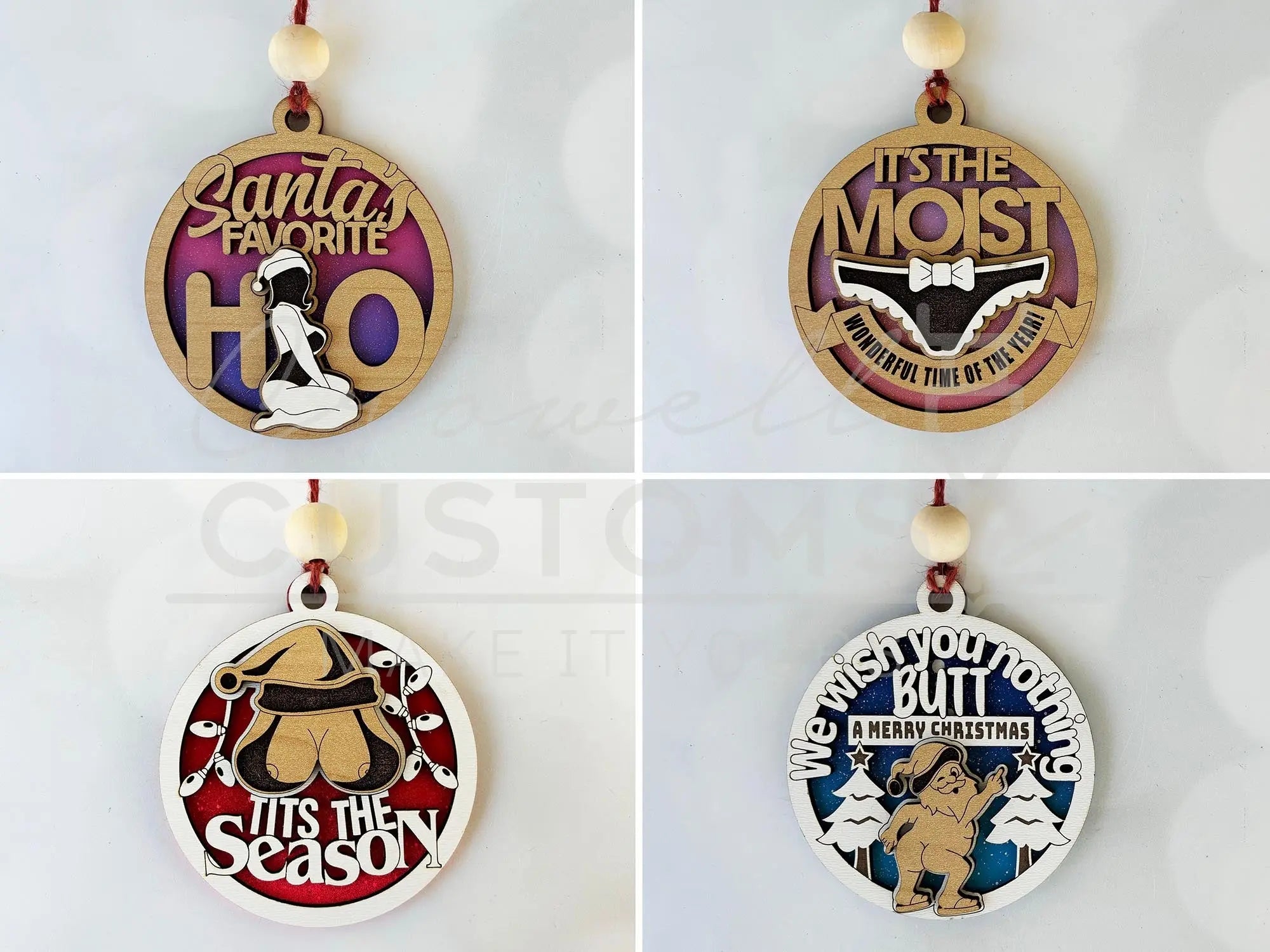 Naughty Cristmas Ornaments 