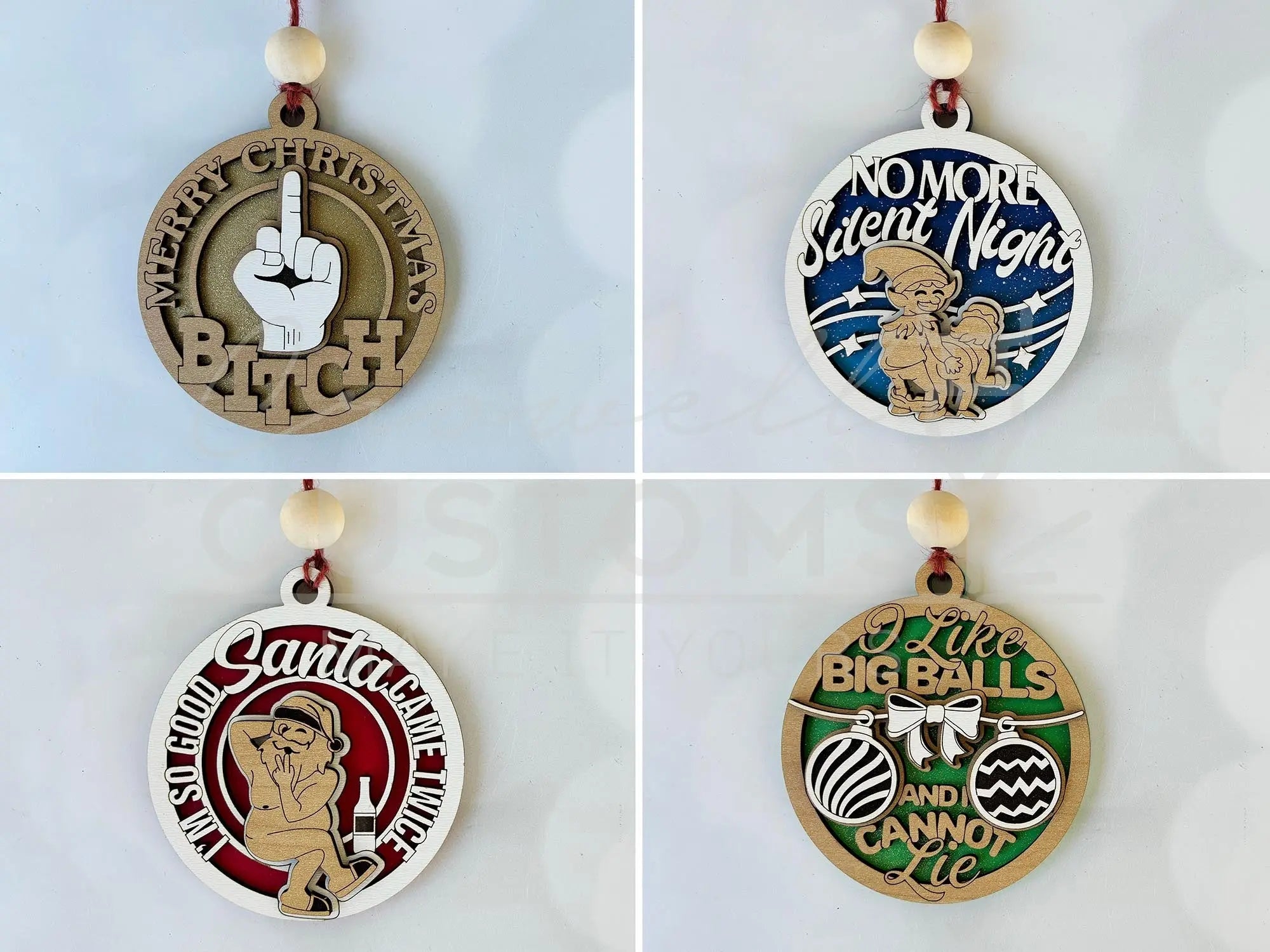 Naughty Cristmas Ornaments 