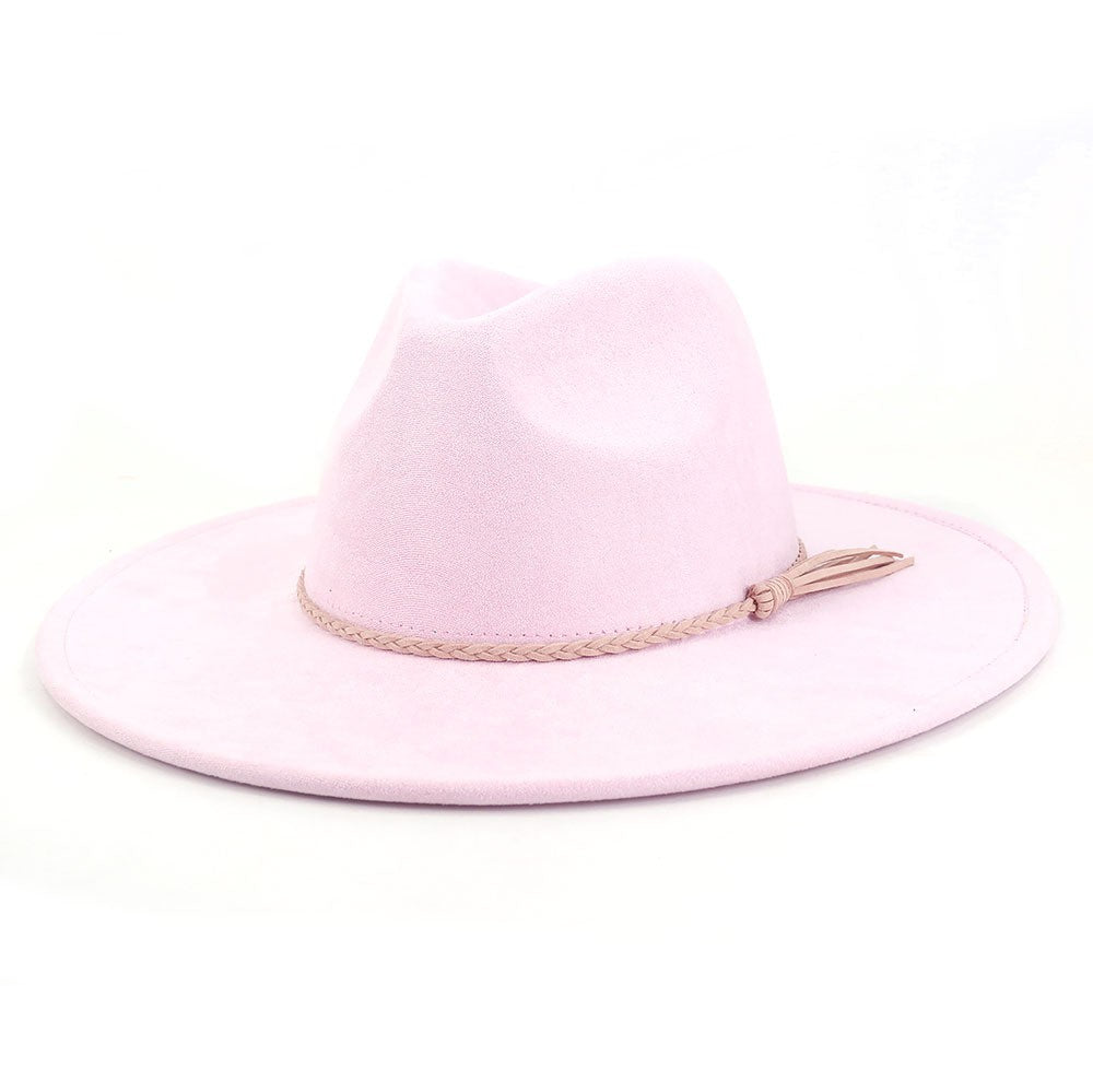 Bloom vegan suede flat brim cowboy hat