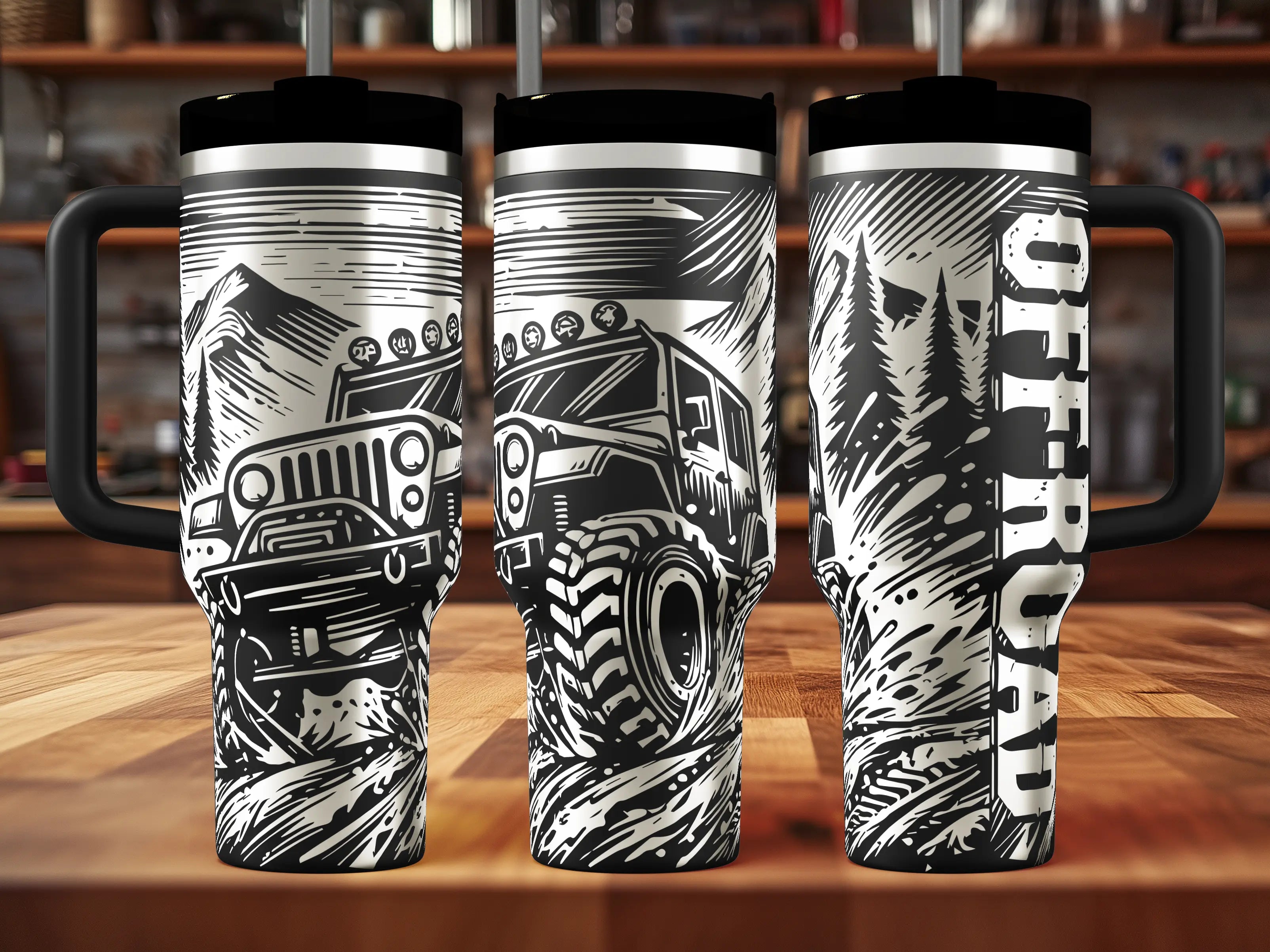 Off Road (Jeep) Tumbler | 40oz, 30oz, Stanleys, 20oz, 16oz, 14oz, 10oz 