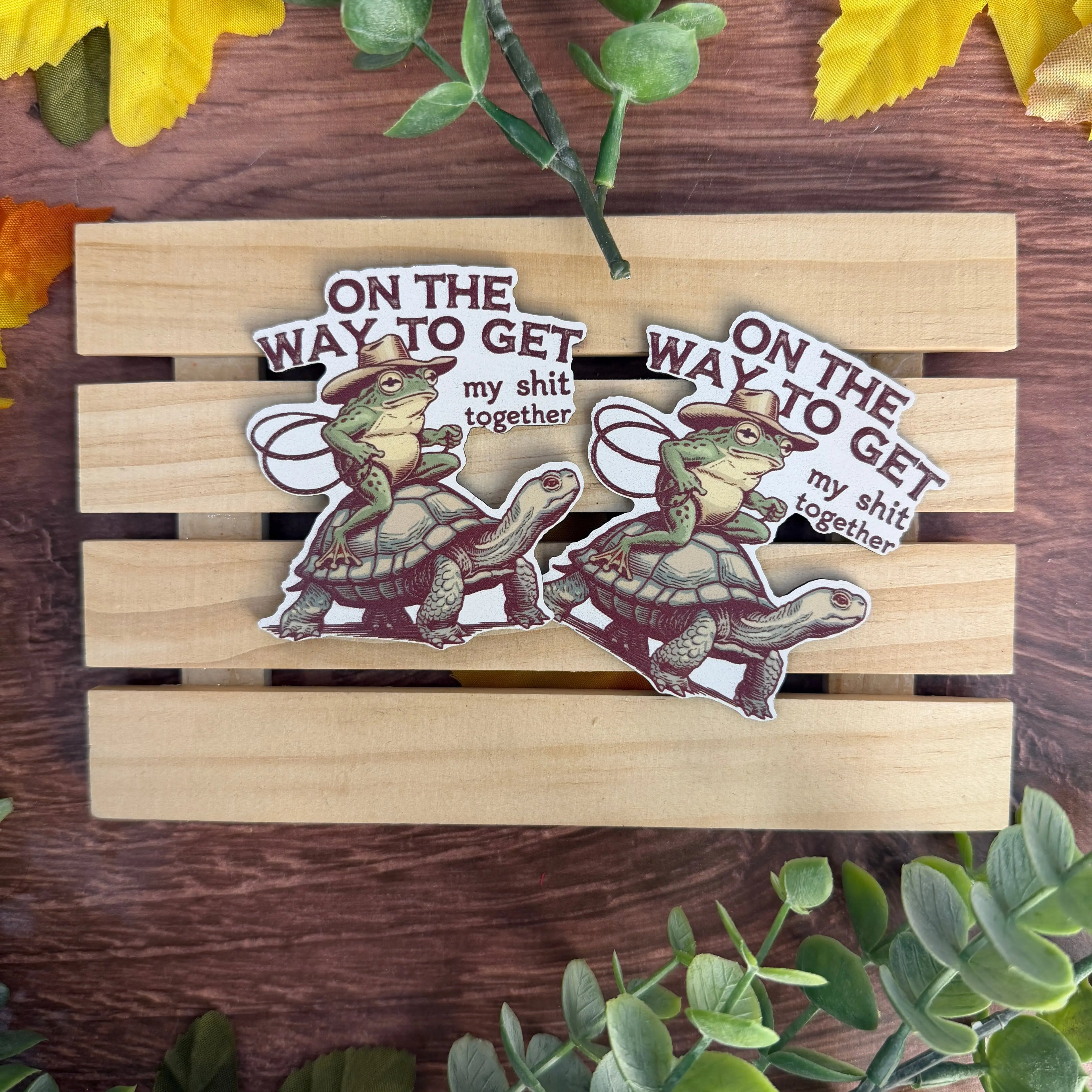 On the way to get my Sh*t Together | UV Printed Leather Hat Patch 