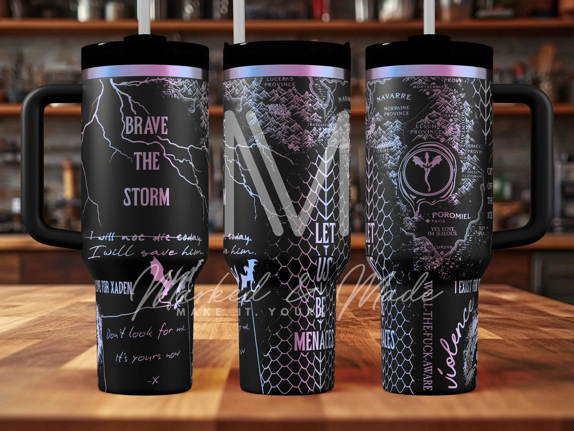 Onyx Storm Quencher Tumbler (30oz, 40oz, + Stanleys) 