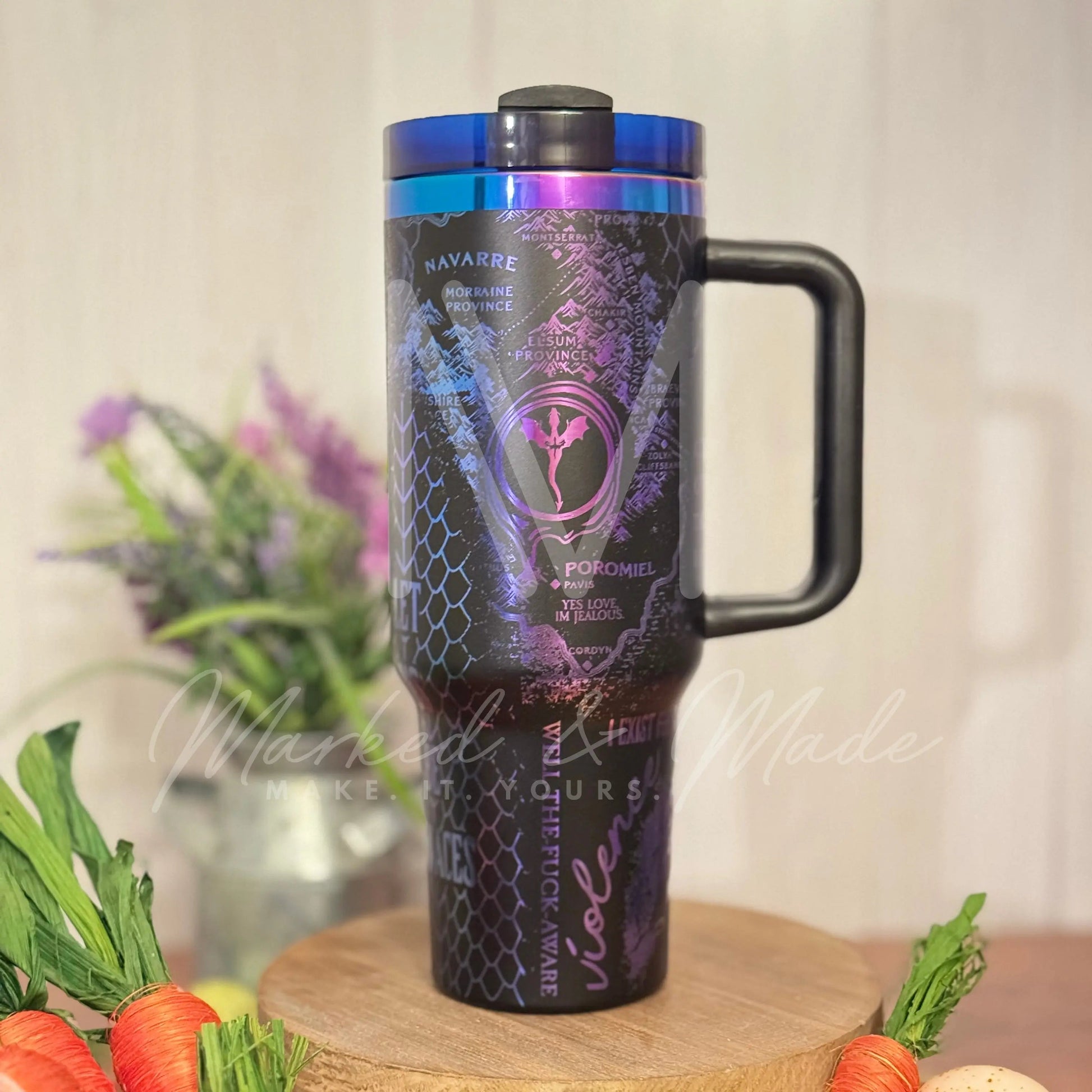 Onyx Storm Quencher Tumbler (30oz, 40oz, + Stanleys) 