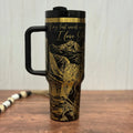 Outlander Tumbler Black to Gold  40oz 