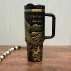 Outlander Tumbler Black to Gold  40oz 