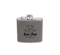Personalized 6oz Flask - Leather Wrapped - Stainless Steel 