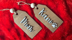 Personalized Double Layer Wood Stocking Tags! 