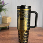 Police Officer Tumbler Black to Gold 40oz 