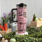 Post Malone Engraved Pink to Black Tumbler 40oz 