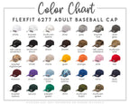 Color Chart Flexfit 627 adult baseball cap