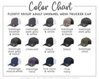 Color Chart: FlexFit 551UP Adult Unipanel Mesh Trucker Cap