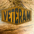 Proud Veteran – Honor &amp; Service Patch – Laser Engraved Leather Patch 