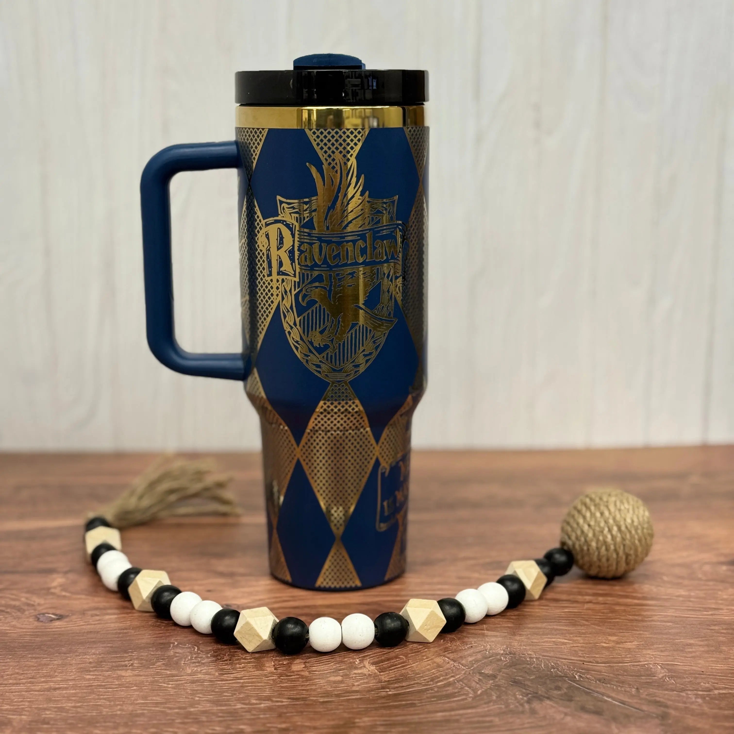 Ravenclaw V1  Engraved 40oz Tumbler Blue to Gold 