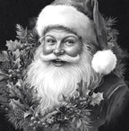 Retro Vintage Santa Mistletoe Wreath (v2) – Tee / Long Sleeve / Hoodie / Crewneck