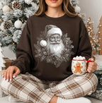 Retro Vintage Santa Mistletoe Wreath (v2) – Tee / Long Sleeve / Hoodie / Crewneck