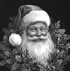 Retro Vintage Santa Mistletoe Wreath (v2) – Tee / Long Sleeve / Hoodie / Crewneck