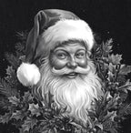 Retro Vintage Santa Mistletoe Wreath (v2) – Tee / Long Sleeve / Hoodie / Crewneck