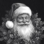 Retro Vintage Santa Mistletoe Wreath (v2) – Tee / Long Sleeve / Hoodie / Crewneck