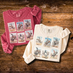 Rodeo Stamp – Western Bull Riding – Tee / Long Sleeve / Hoodie / Crewneck