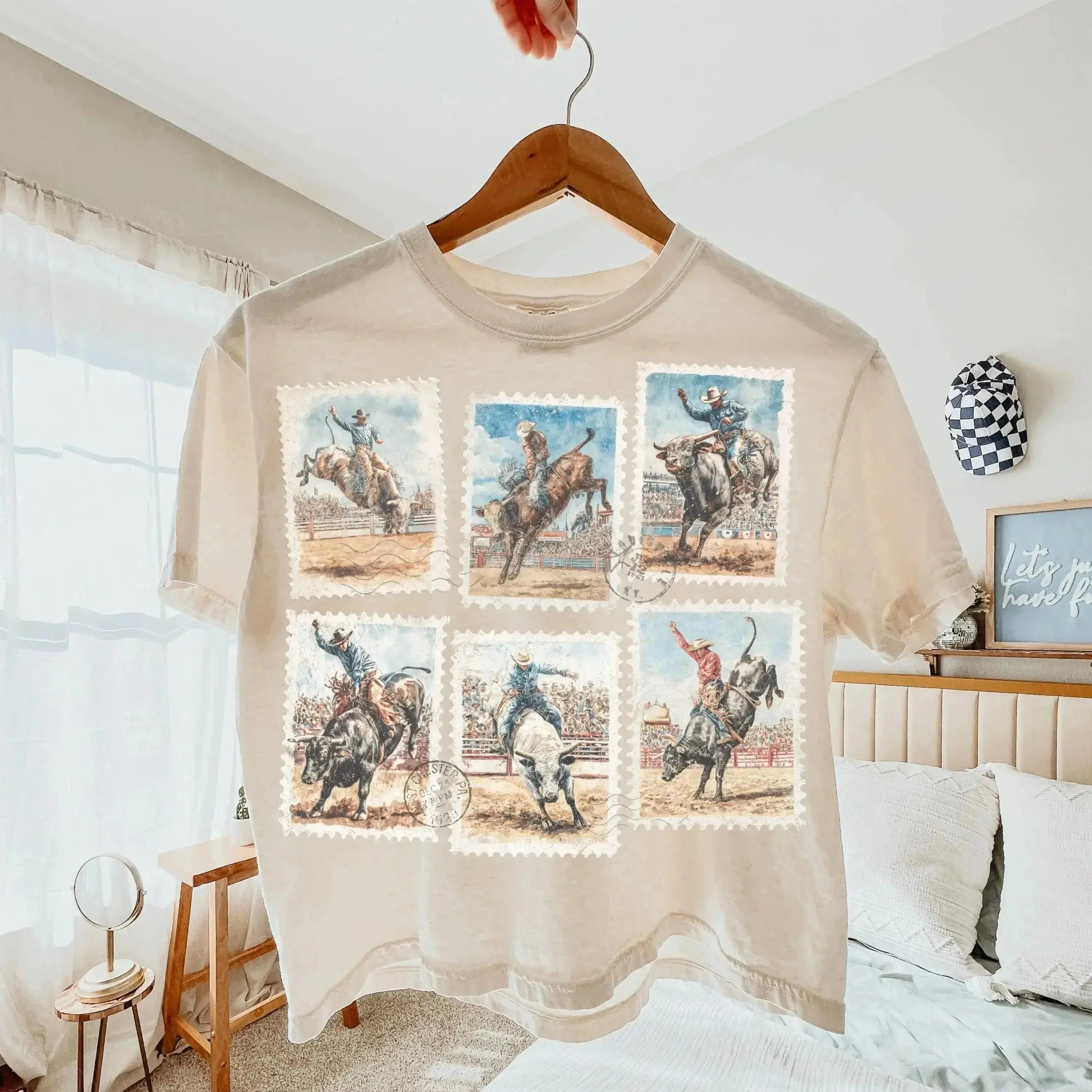 Rodeo Stamp – Western Bull Riding – Tee / Long Sleeve / Hoodie / Crewneck