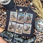 Rodeo Stamp – Western Bull Riding – Tee / Long Sleeve / Hoodie / Crewneck