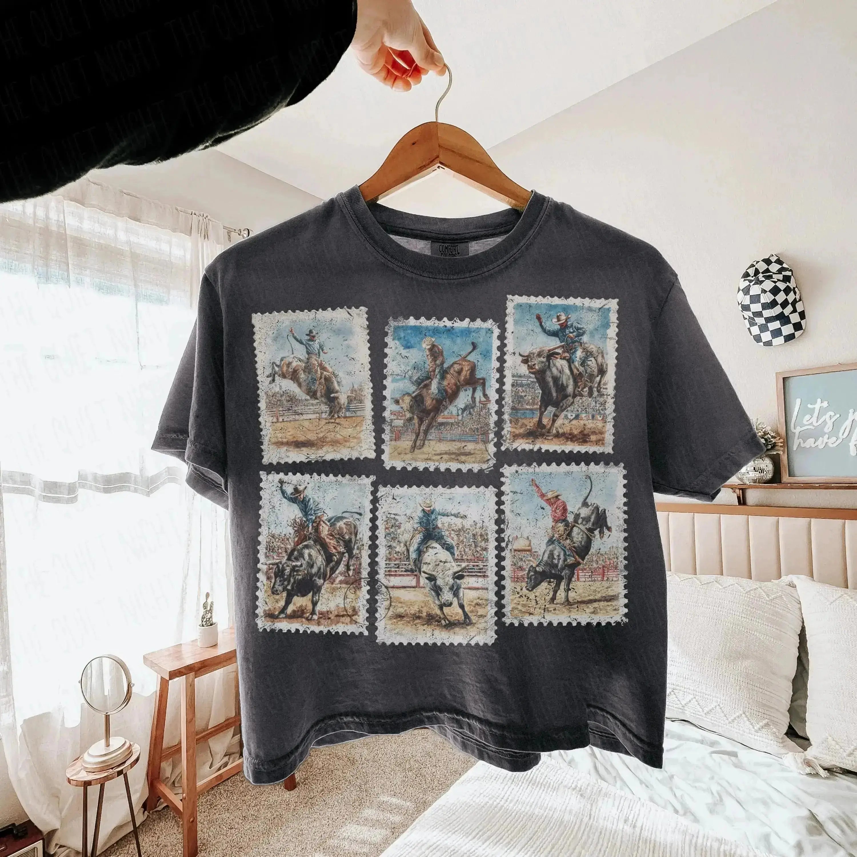 Rodeo Stamp – Western Bull Riding – Tee / Long Sleeve / Hoodie / Crewneck