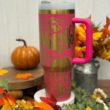 Sailor Moon Engraved Pink to Gold 40oz Tumbler 