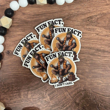 Sasquatch Don't Care | Bigfoot | UV Printed Leather Hat Patch 