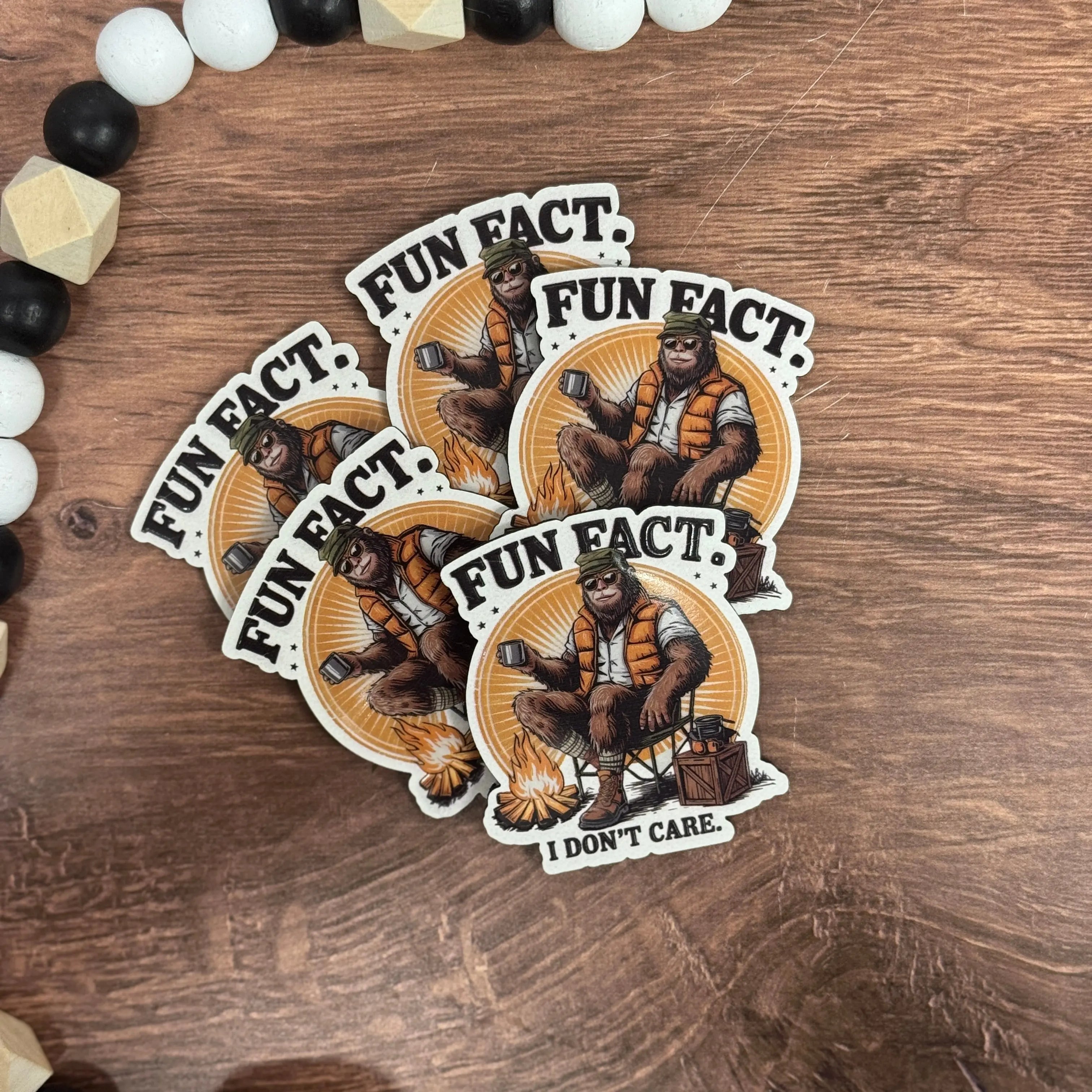 Sasquatch Don't Care | Bigfoot | UV Printed Leather Hat Patch 